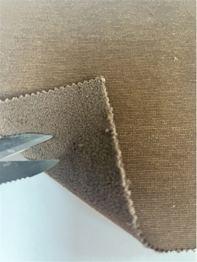 GZ-DZLP F064  抗靜電Q彈絨   規格：160cm  克重：530g/㎡  成分：75%Polyester  7%Cotton  4%Nylon 7%粘膠  7%Spandex  遠紅外保暖 正面照